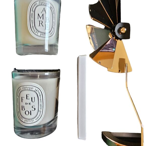 DIPTYQUE Ambre (Amber) &‎ Feu de Bois (Firewood) Scented Candle Carousel Gift Se - Picture 6 of 7